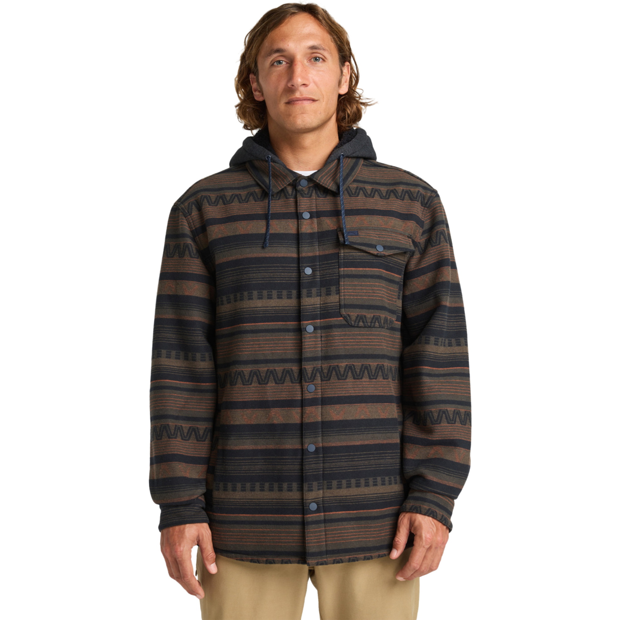 Camisa De Flanela Colada Para Homem « Billabong » 2025, Modelo « Furnace », EBYWT03005 - Black